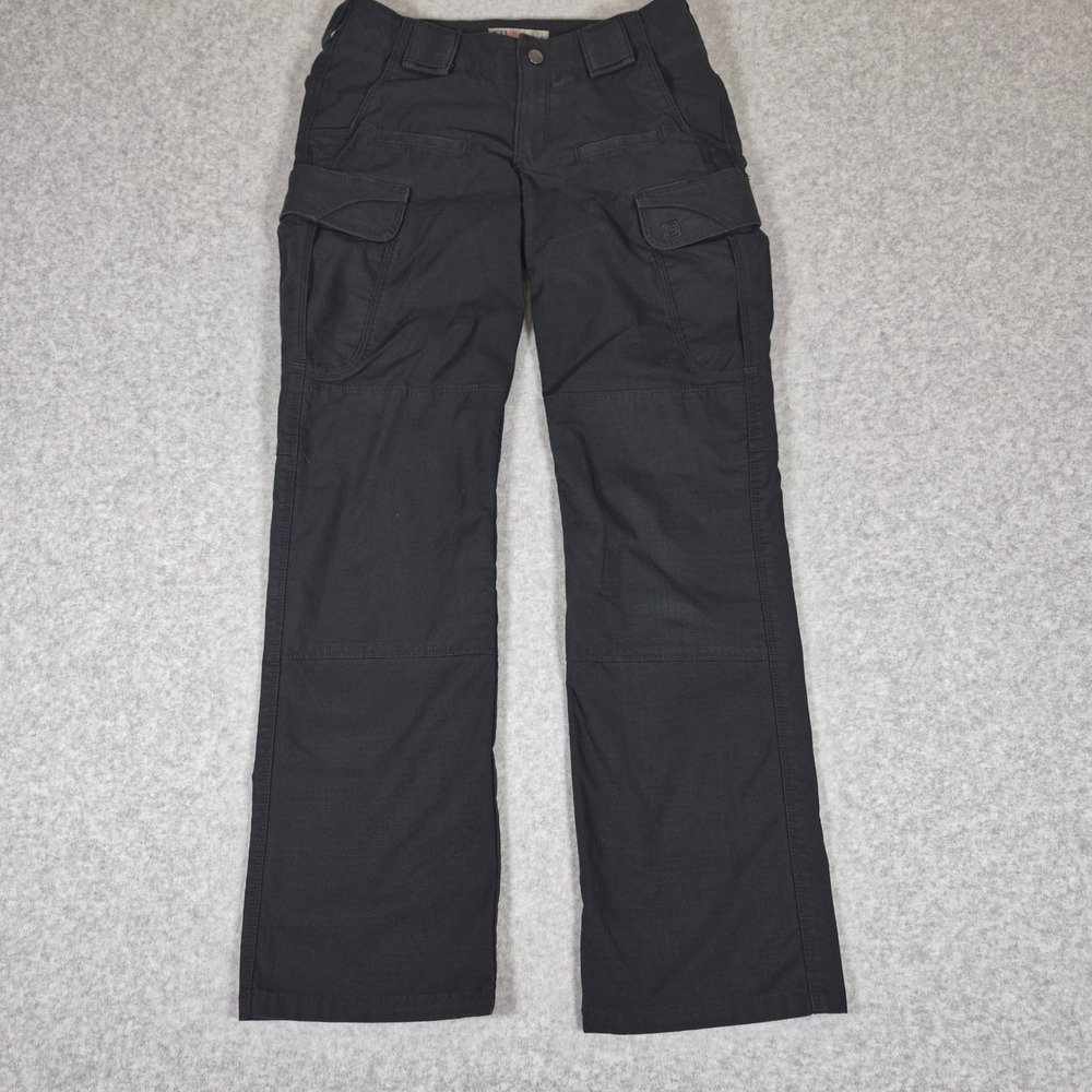 5.11 Tactical Cargo Double Knee Pants Womens 4 Black Ripstop Stryke EMS Workwear